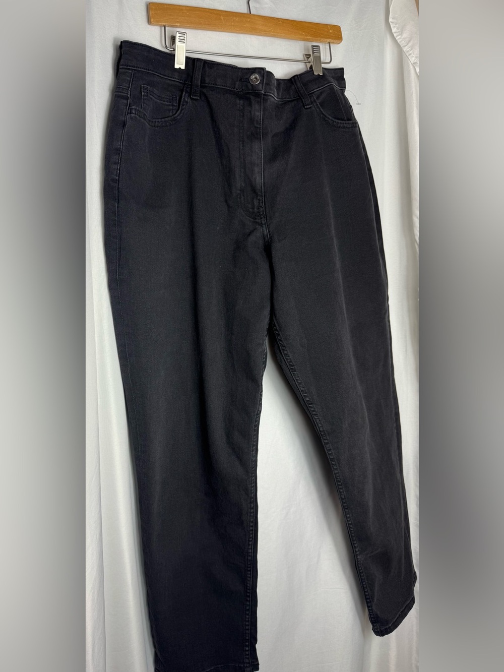 ASOS Jeans casual Womens Washed Black Comfort Mom regular Leg Jeans 14 NWOT